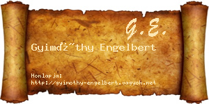 Gyimóthy Engelbert névjegykártya